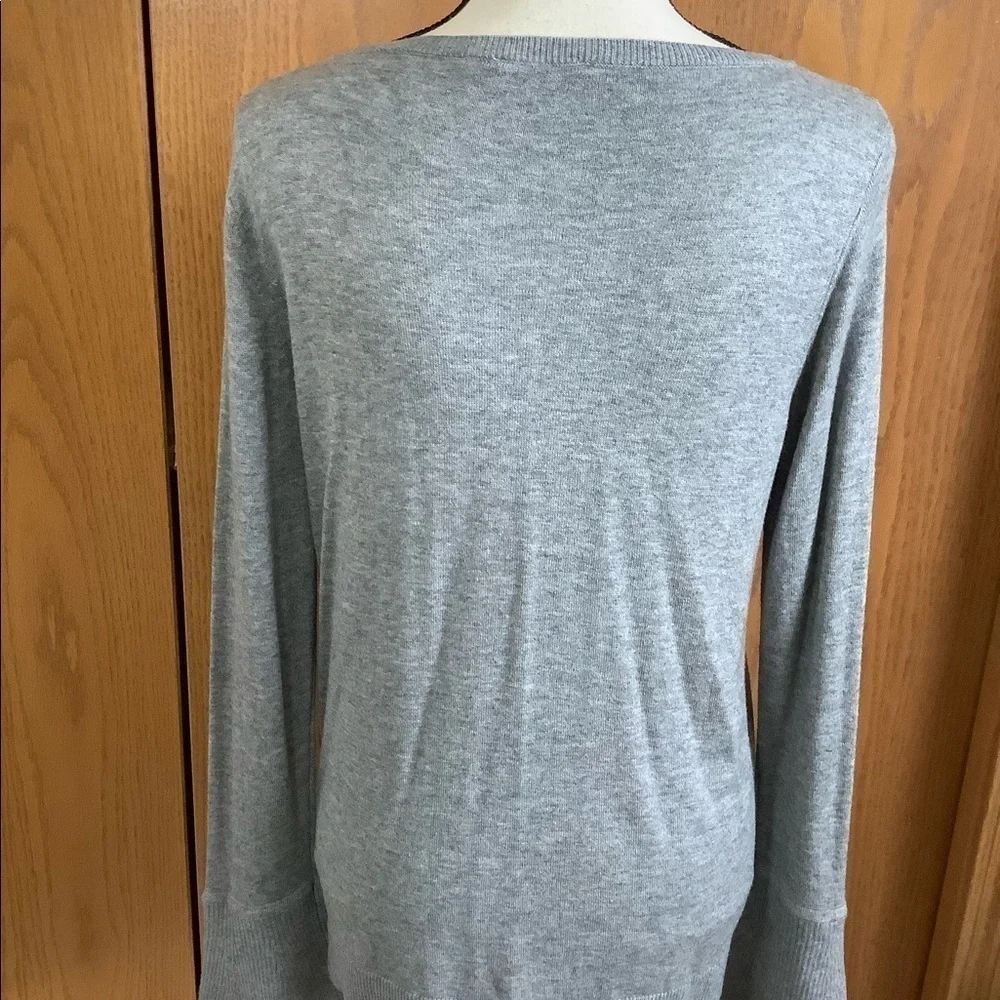 NWOT Esqualo Grey Flair Cuff Sweater Sz-M